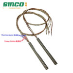 Custom Electric Heating Element Flange Cartridge Heater with Thermocouple