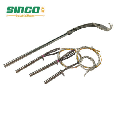 Custom Resistance Cartridge Heater Heating Rod with Flange Bracket