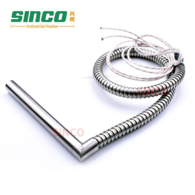 L Shape Electric Heating Tube Cartridge Heater with Flexible Conduit